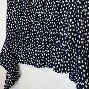 Express Off the Shoulder Top Polka Dots